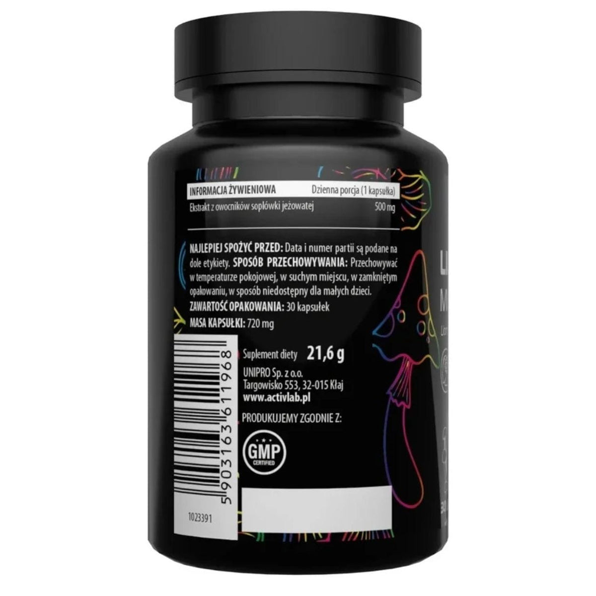 Activlab Lion's Mane 500 mg - 30 Capsules