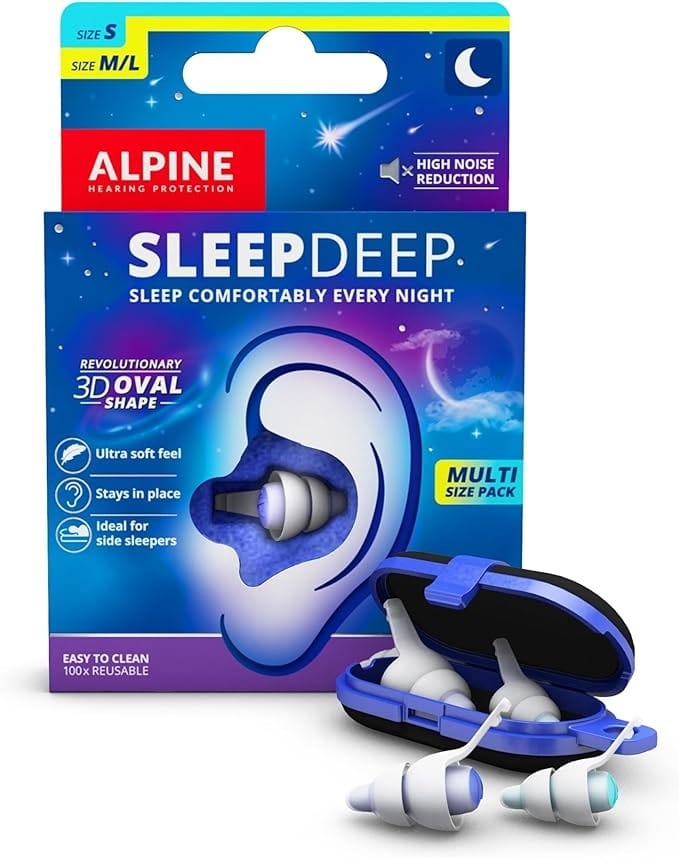 Alpine SleepDeep Multipack Earplugs for Sleep (2 Sizes)