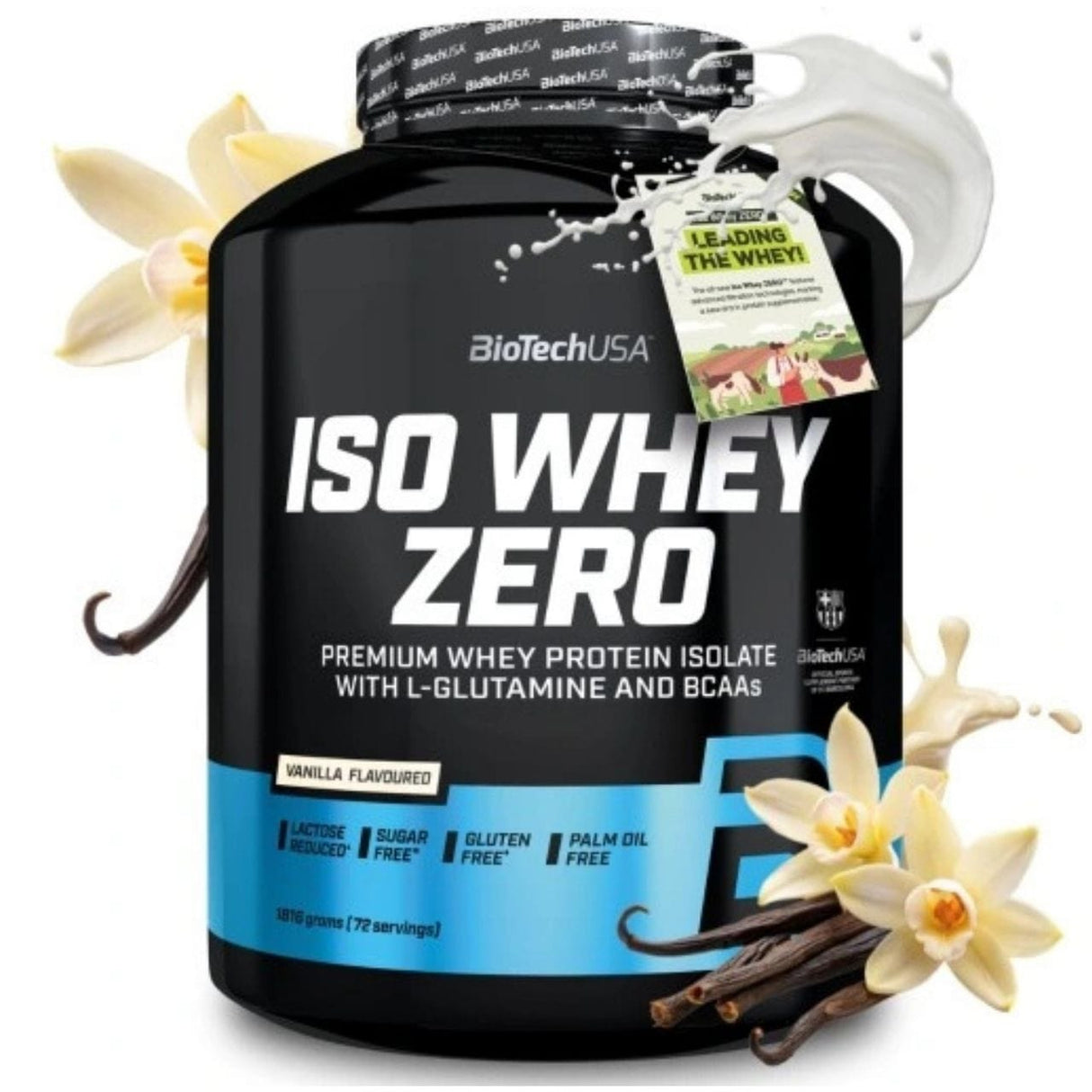 BioTech USA Iso Whey Zero, Vanilla Flavoured - 1816 g