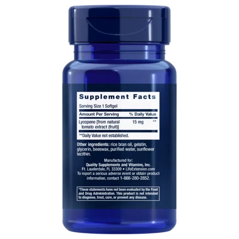 Life Extension Mega Lycopene 15 mg - 90 Softgels