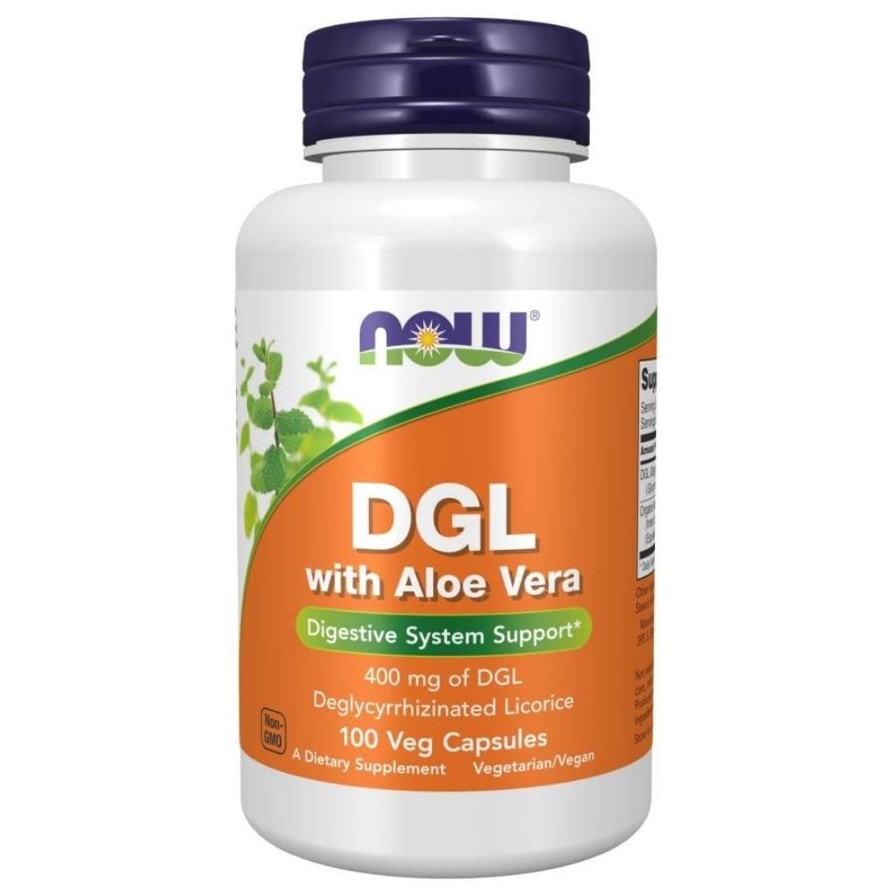 Now Foods DGL 400 mg with Aloe Vera - 100 Capsules