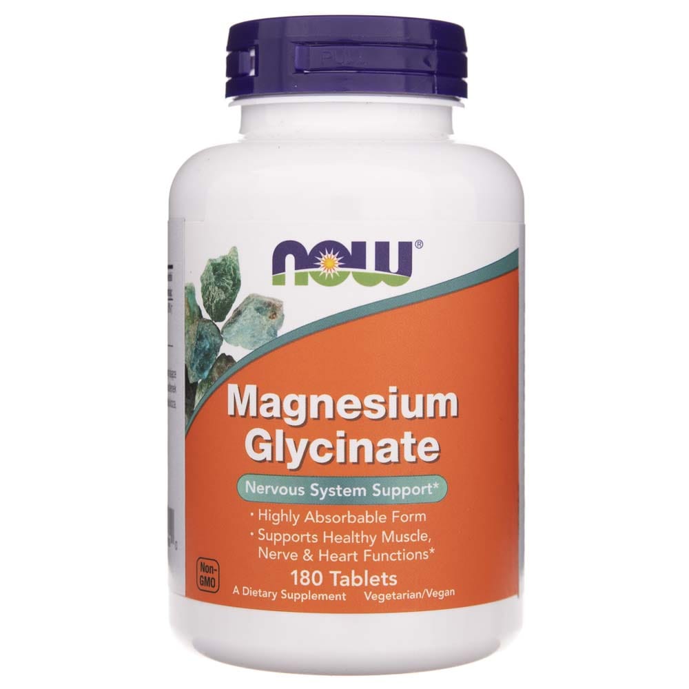 Now Foods Magnesium Glycinate 100 mg - 180 Tablets