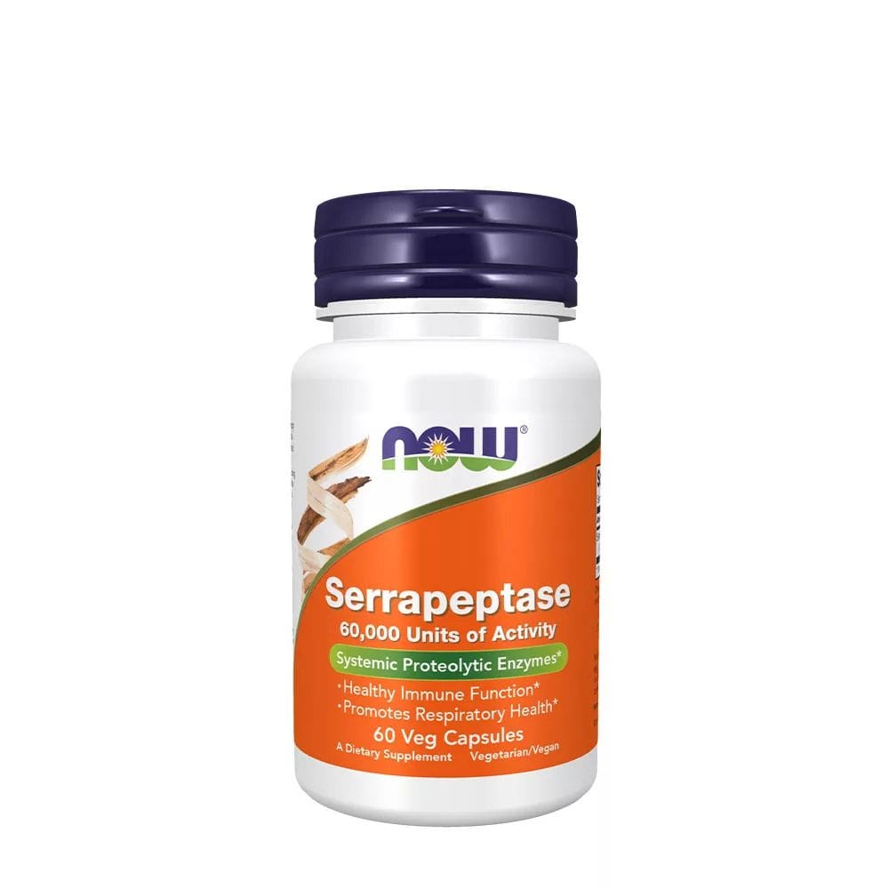 Now Foods Serrapeptase 60000 SPU - 60 Veg Capsules