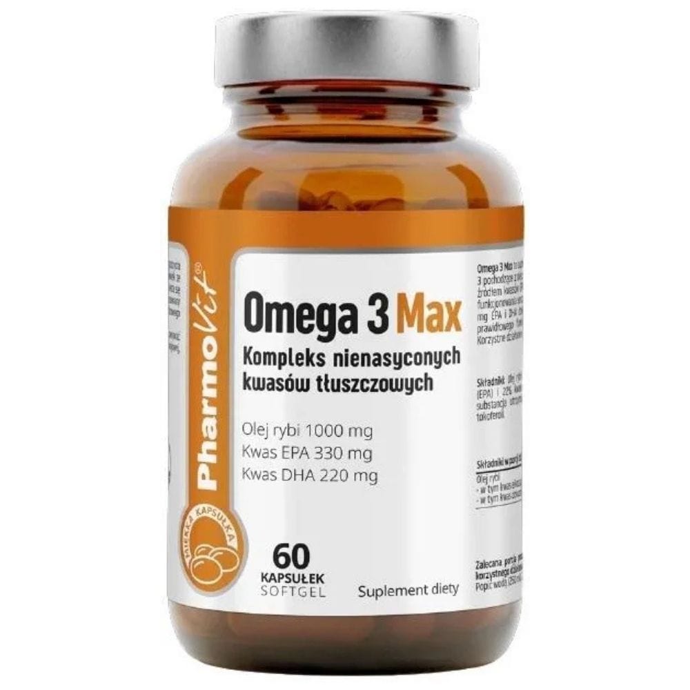 PharmoVit Omega-3 Max 1000 mg - 60 Capsules