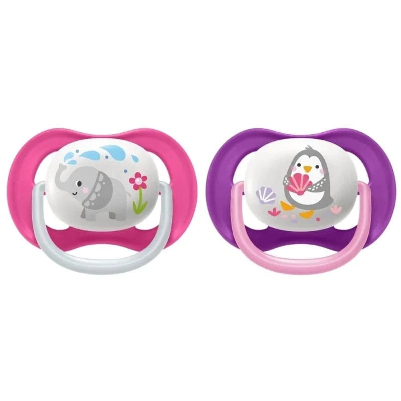 Philips Avent Ultra Air Pacifier, 6-18 Months, Girl - 2 Pieces