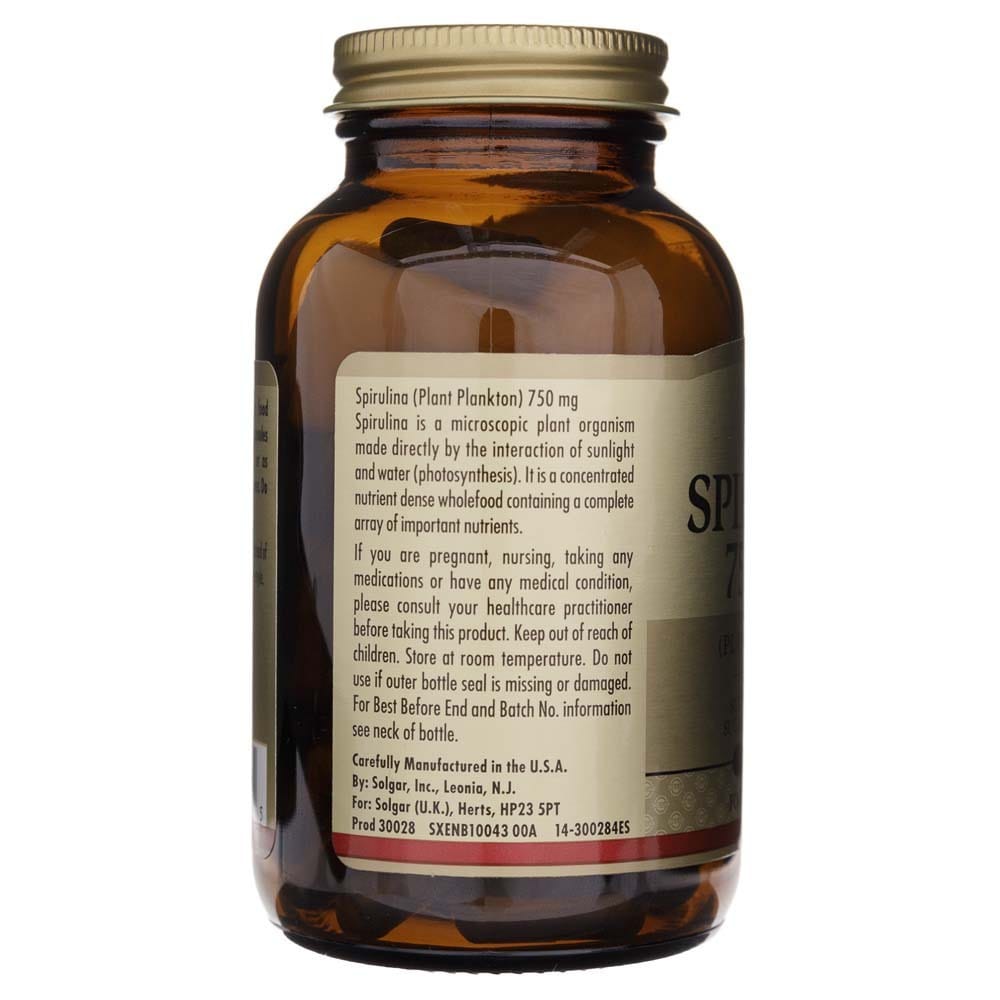 Solgar Spirulina 750 mg - 80 Veg Capsules