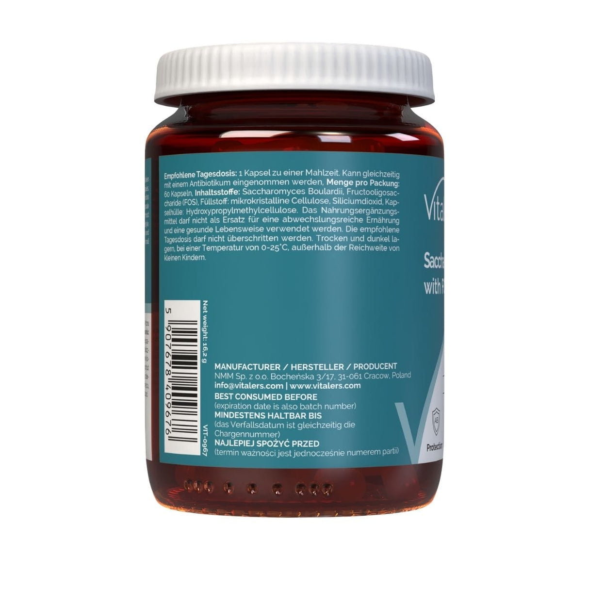 Vitaler's Saccharomyces Boulardii with FOS - 60 Capsules