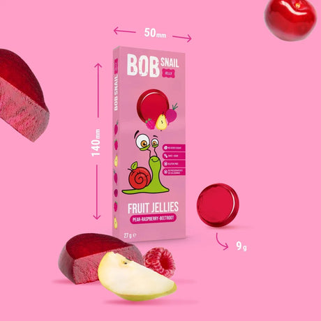 Bob Snail Pâtes de fruits poire-framboise-betterave sans sucre ajouté - 27 g