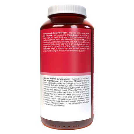 Vitaler's Citrate de potassium 380 mg - 120 Capsules