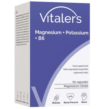 Vitaler's Magnésium 100 mg + Potassium 150 mg + Vitamine B6 6 mg - 60 gélules