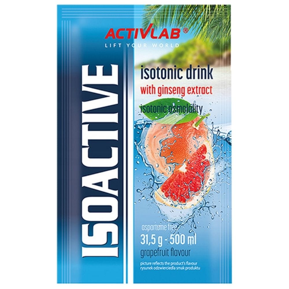 Activlab Isoactive Isotonic with Ginseng, Grapefruit - 20 Sachets