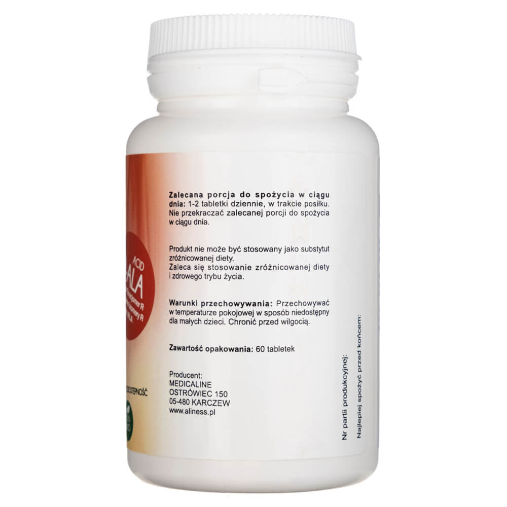 Aliness Alpha Lipoic Acid R-ALA - 60 Tablets