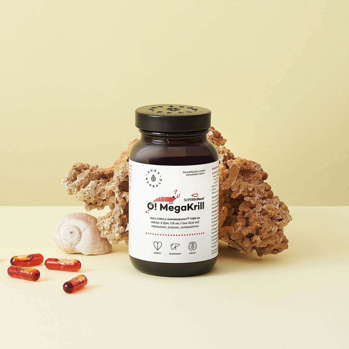 Aura Herbals O! MegaKrill 1180 mg - 60 Capsules