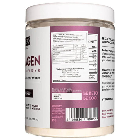 BeKeto Keto Collagen with MCT Oil, Unflavoured - 300 g