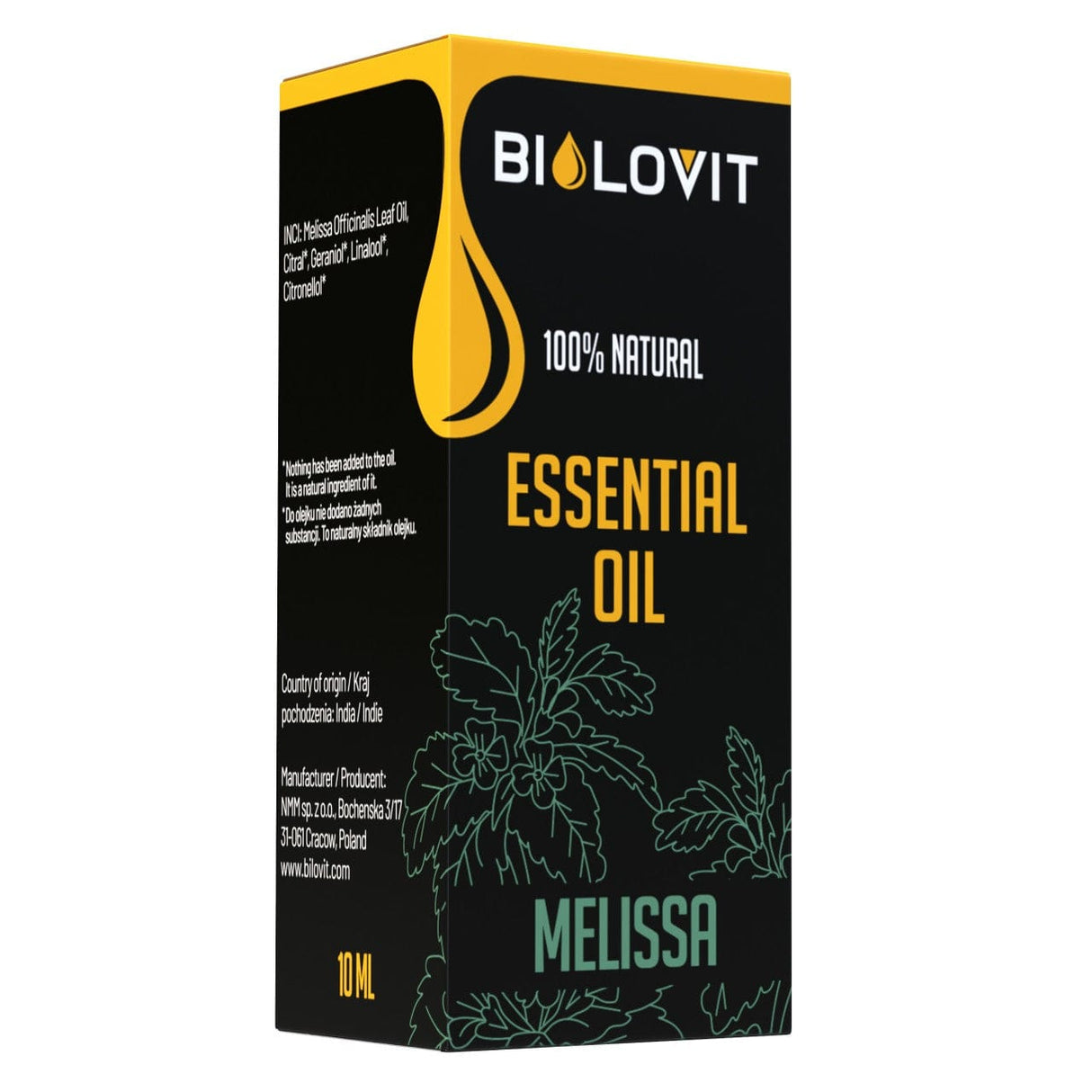 Bilovit Melissa Essential Oil - 10 ml