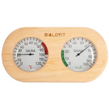 Bilovit Pine Sauna Thermometer with Hygrometer