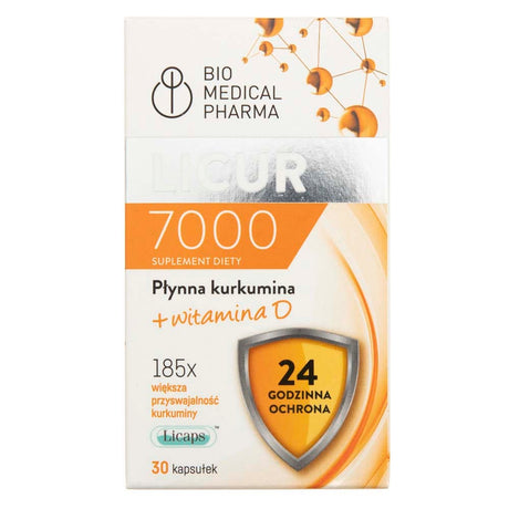 Bio Medical Pharma Licur 7000 with Vitamin D3 - 30 Capsules