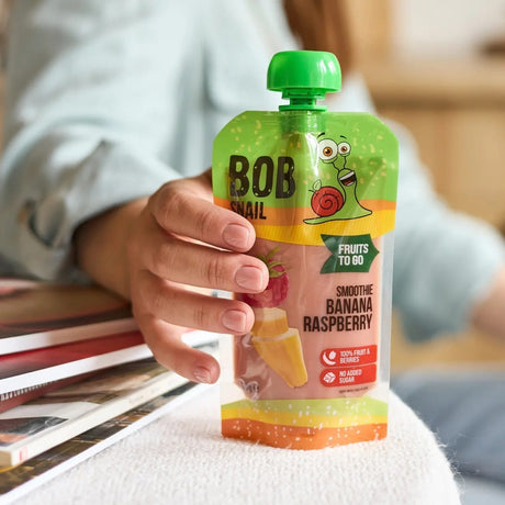 Bob Snail Smoothie Banana & Strawberry Sugar Free - 120 g