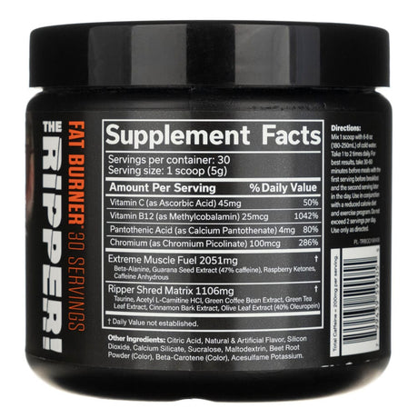 JNX Sports The Ripper! Fat burner, orange - 150 g