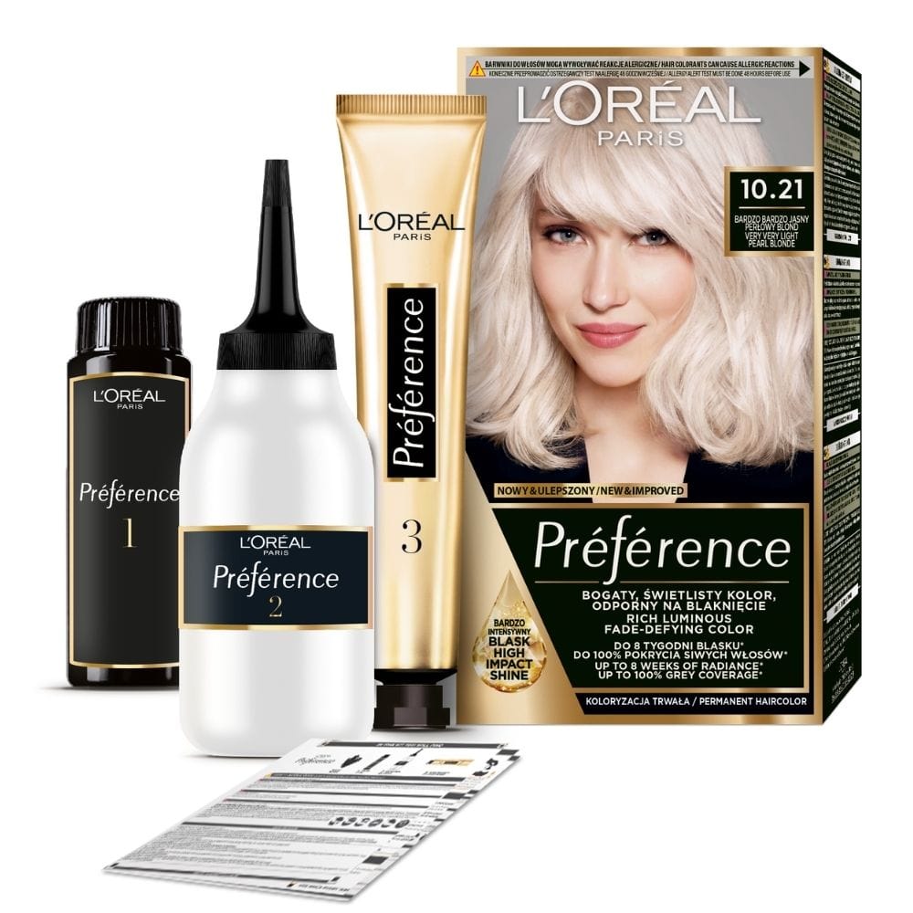 L'Oréal Paris Preference Hair Colour Z2 10.21 Stockholm, Very Light Pearl Blonde