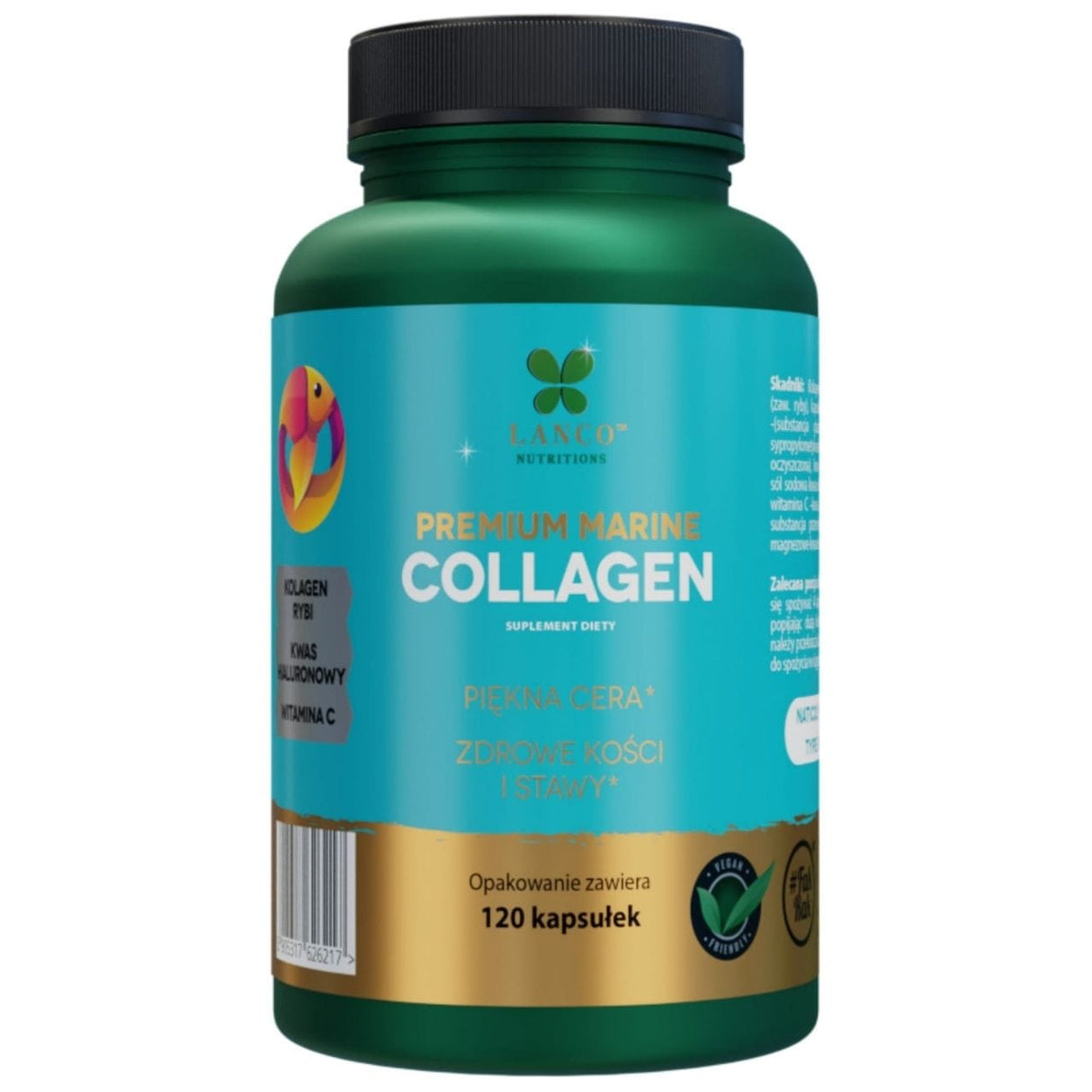 Lanco Nutritions Premium Marine Collagen - 120 Capsules