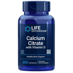 Life Extension Calcium Citrate with Vitamin D - 200 Capsules