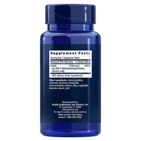 Life Extension Enhanced Optimized Folate 1700 mcg - 100 Tablets