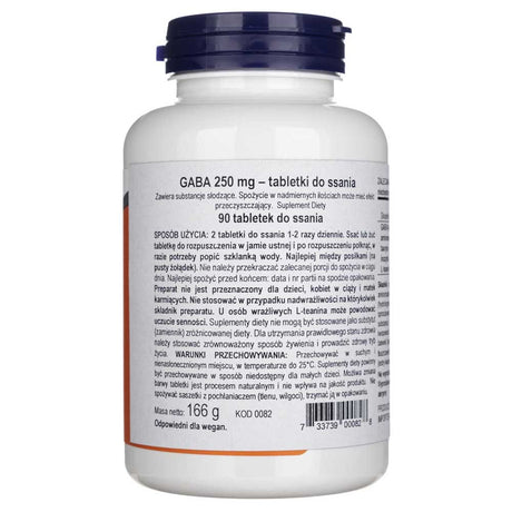 Now Foods GABA Orange Flavor Chewable - 90 Tablets