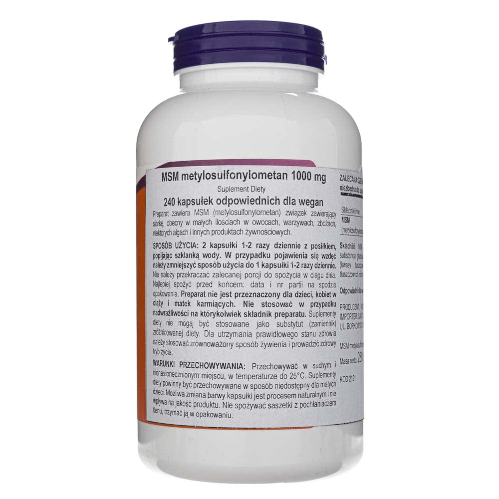 Now Foods MSM 1000 mg - 240 Veg Capsules