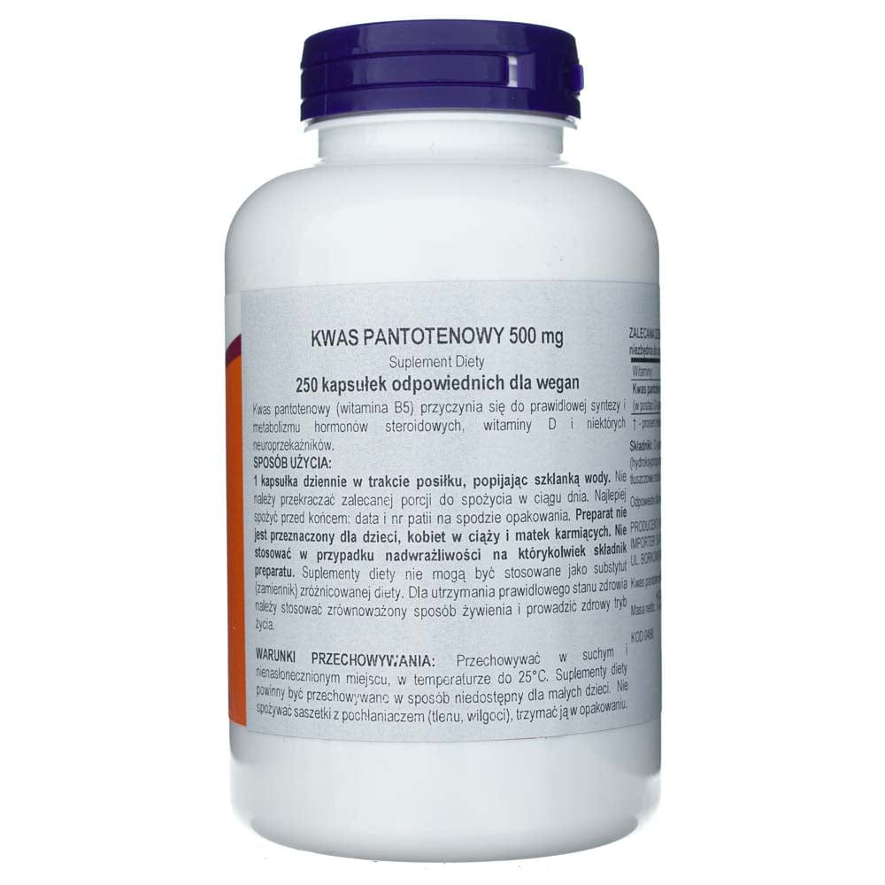 Now Foods Pantothenic Acid 500 mg - 250 Veg Capsules