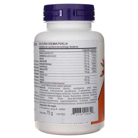 Now Foods Vitamin B-100 Sustained Release - 100 Tablets