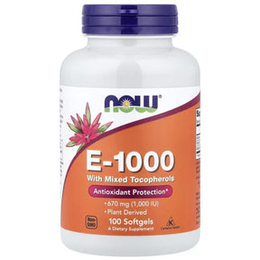 NOW Foods Vitamin E 1000 IU with Mixed Tocopherols - 100 Softgels