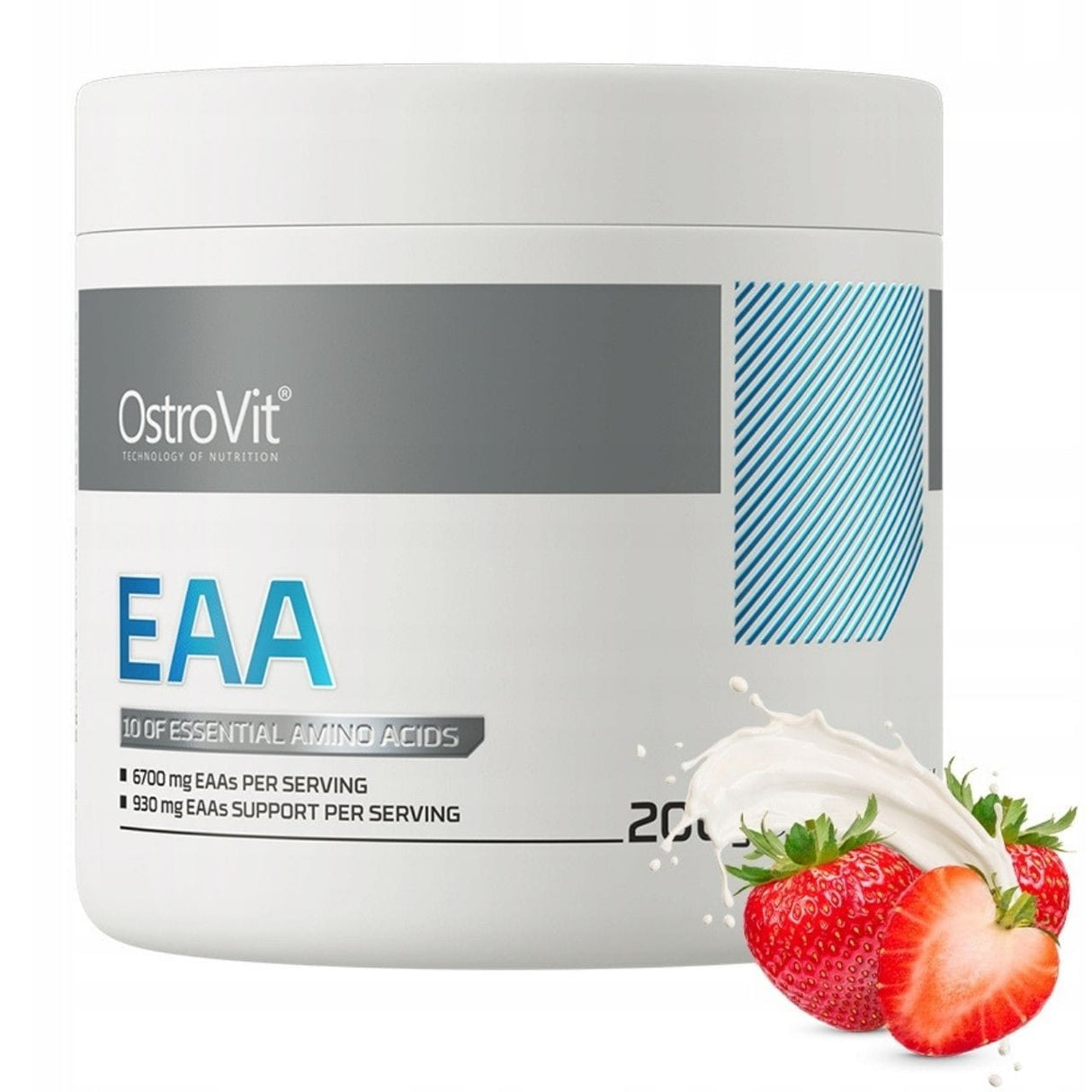 OstroVit BCAA + Glutamine, Strawberry - 200 g
