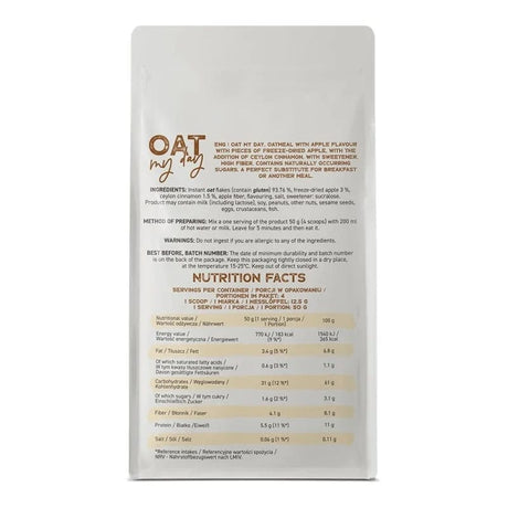 OstroVit Oat My Day, Apple & Cinnamon Oatmeal - 200 g