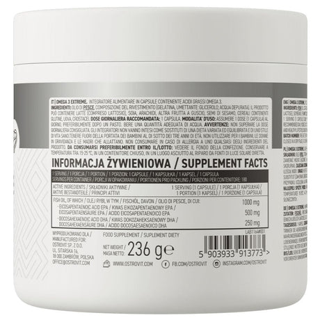 Ostrovit Omega 3 Extreme - 180 Capsules