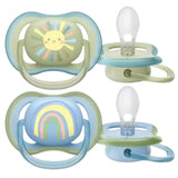 Philips Avent Ultra Air Pacifier, 0-6 Months, Boy - 2 Pieces