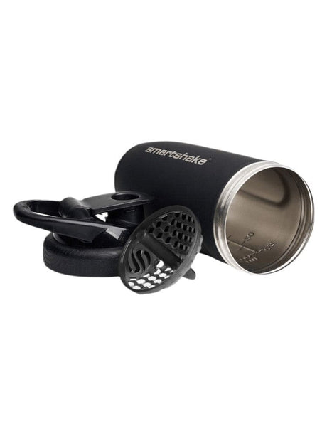 SmartShake Stainless Steel Shaker, Black - 900 ml
