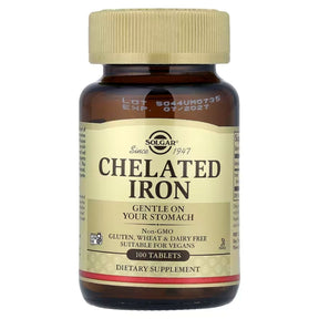 Solgar Chelated Iron 25 mg - 100 Tablets