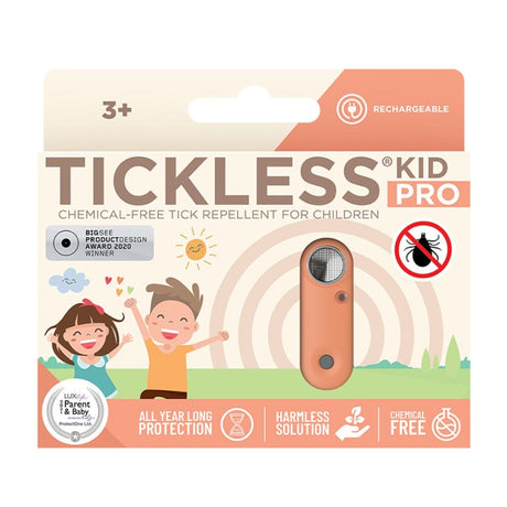 Tickless Kid PRO with Charging Option Ultrasonic Tick Protection - Hot Peach