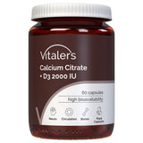 Vitaler's Calcium Citrate 1200 mg + Vitamin D3 2000 IU - 60 Capsules