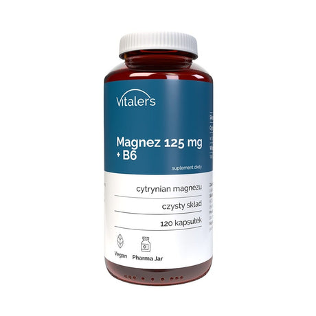 Vitaler's Magnesium 125 mg + Vitamin B6 6 mg - 120 Capsules