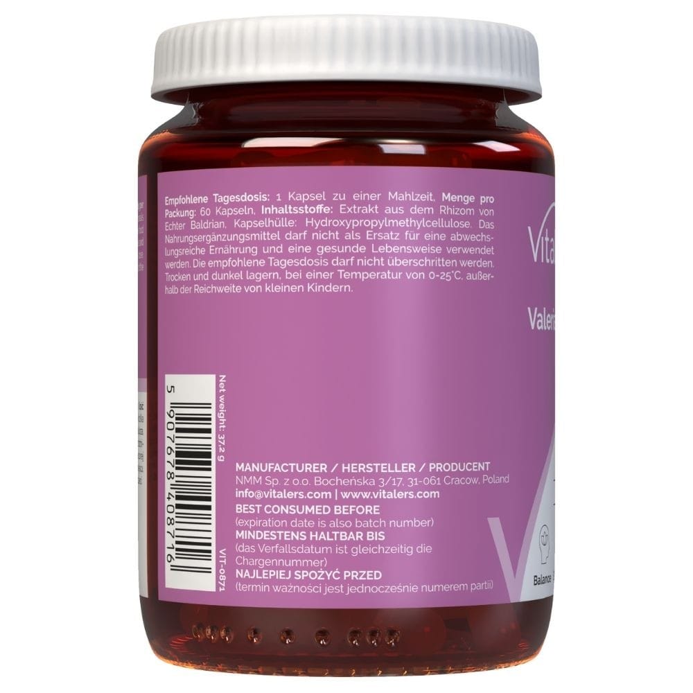 Vitaler's Valerian 500 mg - 60 Capsules