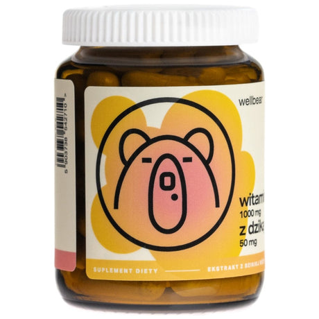 Wellbear Vitamin C with Rose Hip 1000 mg - 60 Capsules