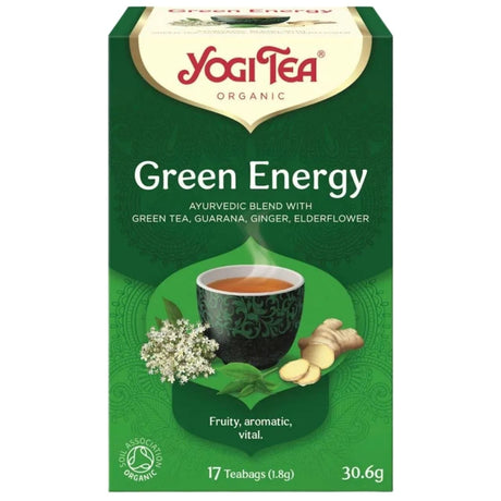 Yogi Tea Green Energy Green Tea with Kombucha - 17 Sachets