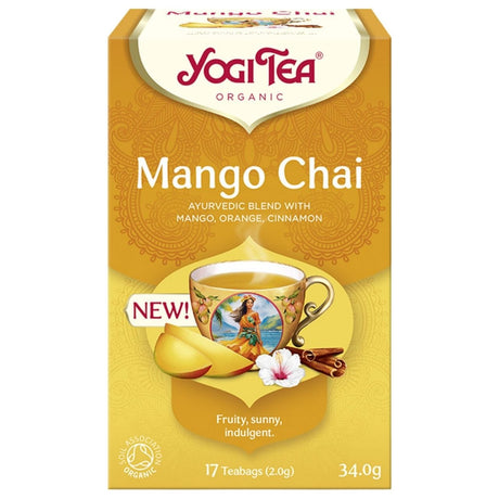 Yogi Tea Mango Chai Tea with Mango, Orange and Cinnamon - 17 Sachets