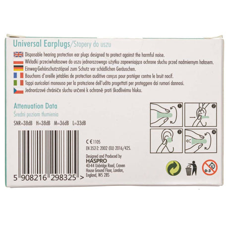 Haspro Multi10 Universal Earplugs Mint - 10 pairs