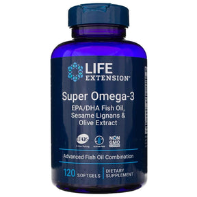 Life Extension Super Omega-3 EPA/DHA with Sesame Lignans & Olive Extract - 120 Softgels