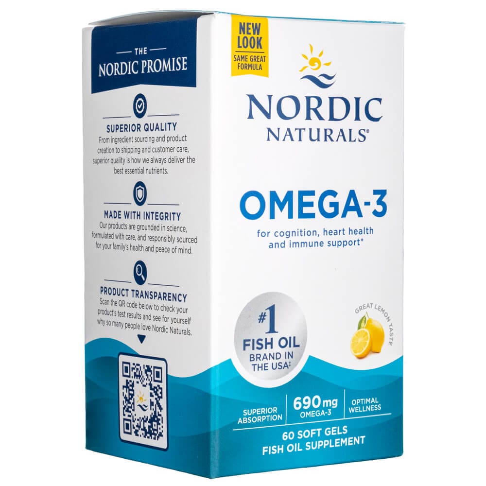 Nordic Naturals Omega-3 Lemon 345 mg - 60 Softgels