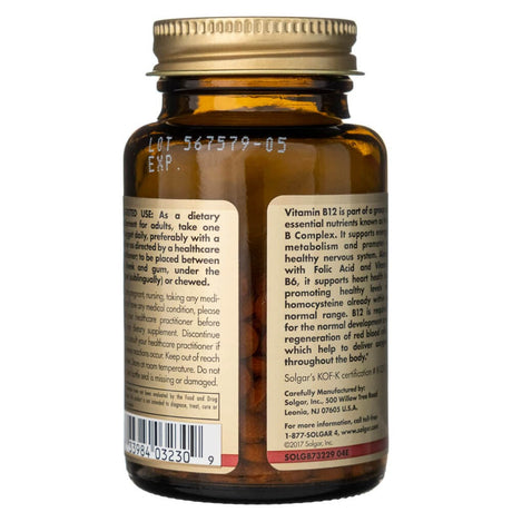 Solgar Vitamin B12 1000 mcg - 250 Tablets