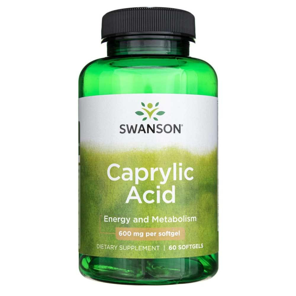 Swanson Caprylic Acid 600 mg - 60 Softgels